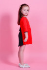 Детское платье "Бантик"  ДП 540/1 Family look (красный)