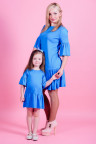 Детское платье "Лето" ДП 541 Family look (голубой)